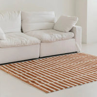 Minimalist Plaid Plush Rug