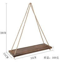 Rope Hanging Wooden Shelf
