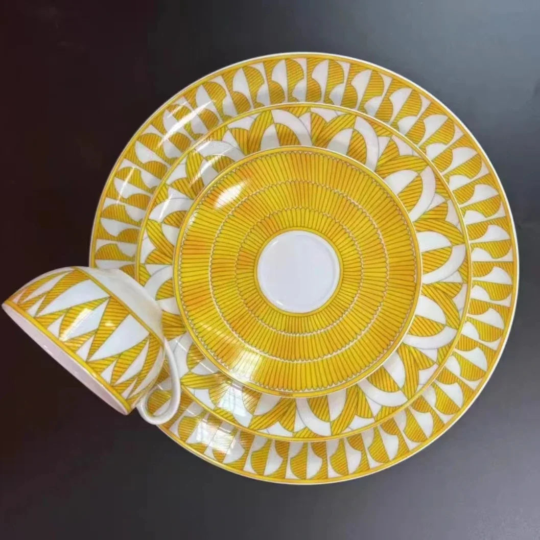 Geometric Bone China Tableware