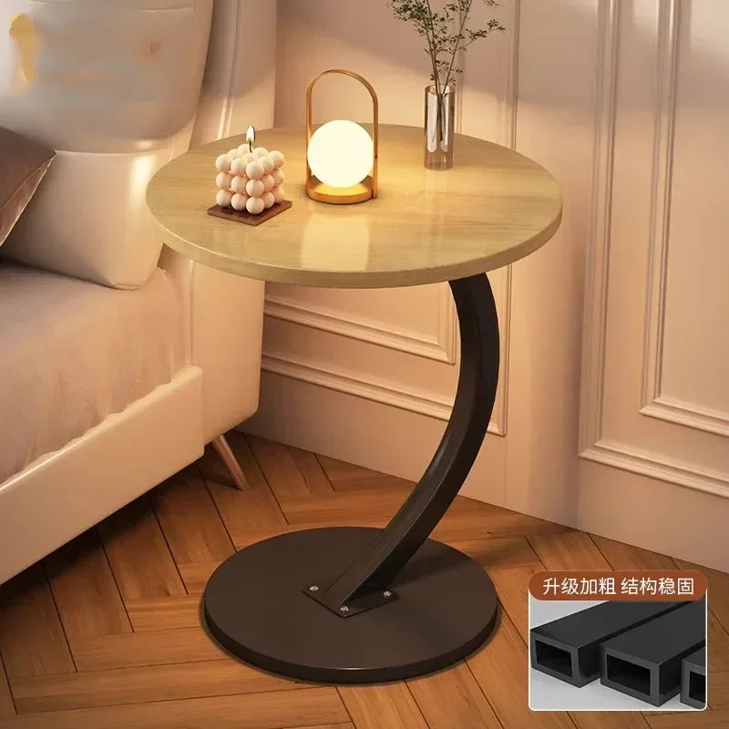 Round Space-Saving Coffee Table