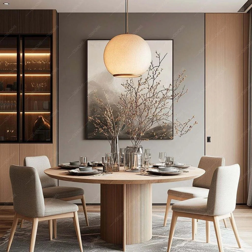 Round Wood Dining Set