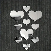 Love Heart Mirror Stickers