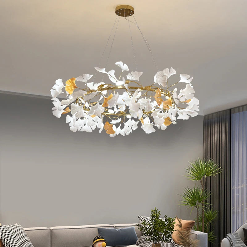 Ginkgo Ceramic LED Chandelier
