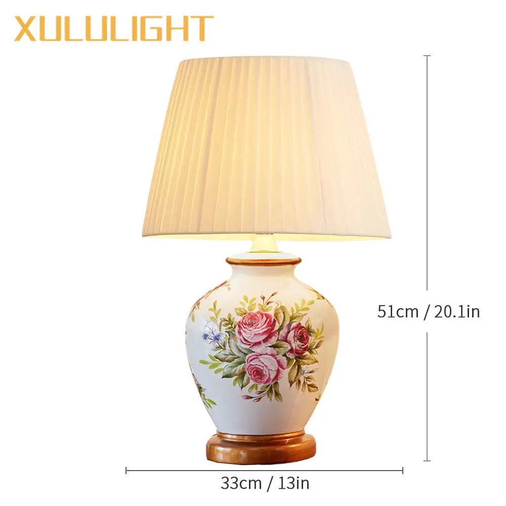 Painted Ceramic Desk Lamp