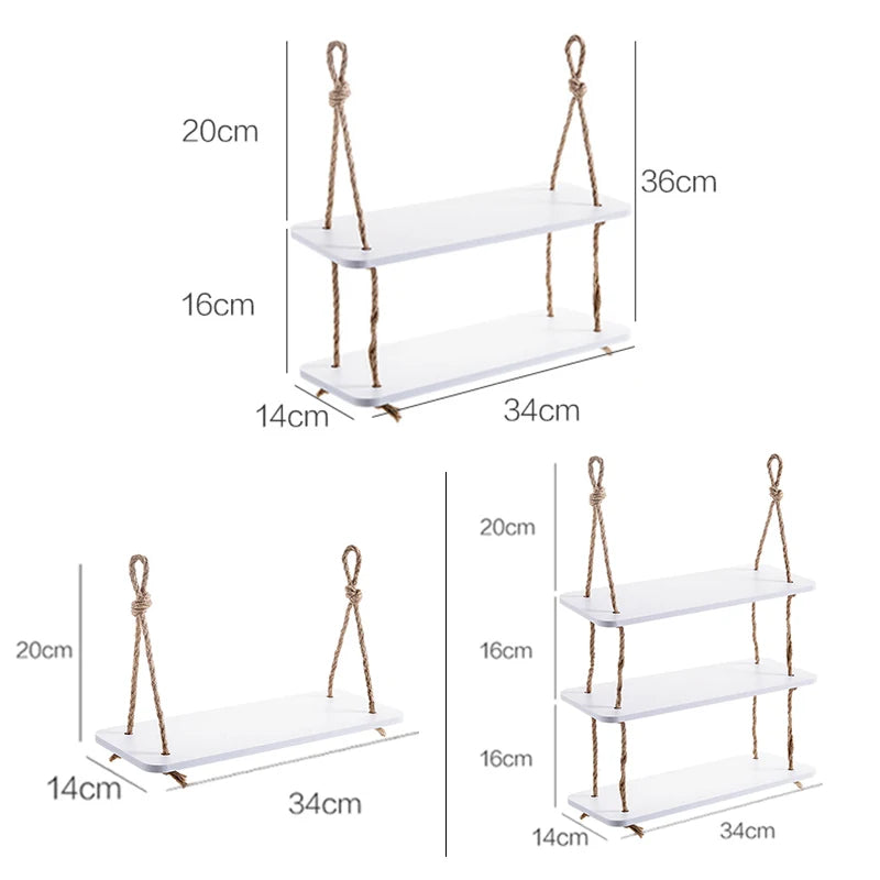 Wooden Multi-Tier Storage Shelf