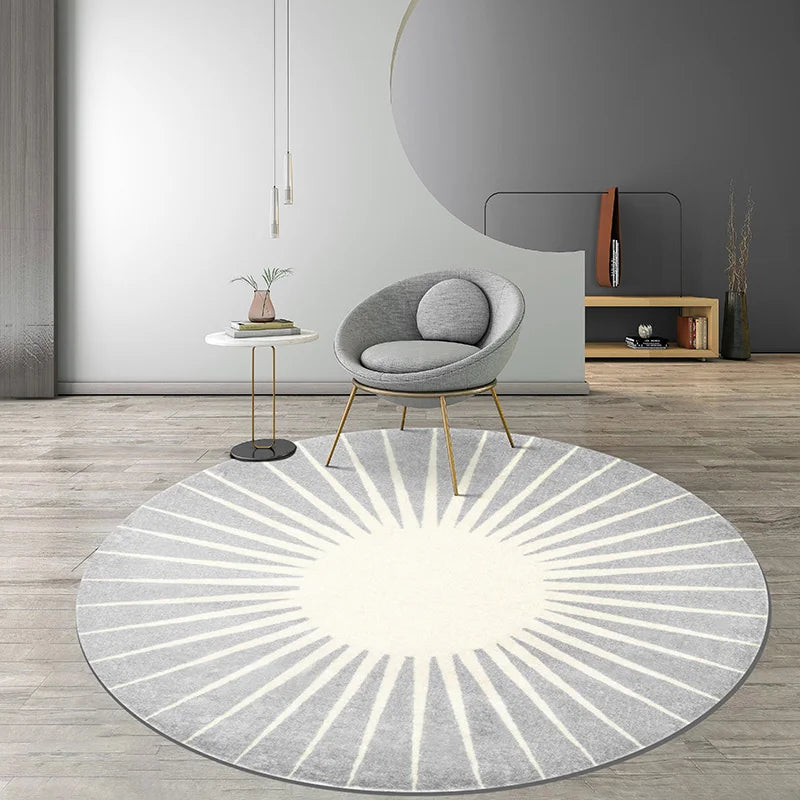 Round Fluffy Lounge Rug