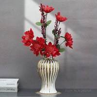 Gold Edged Ceramic Vase