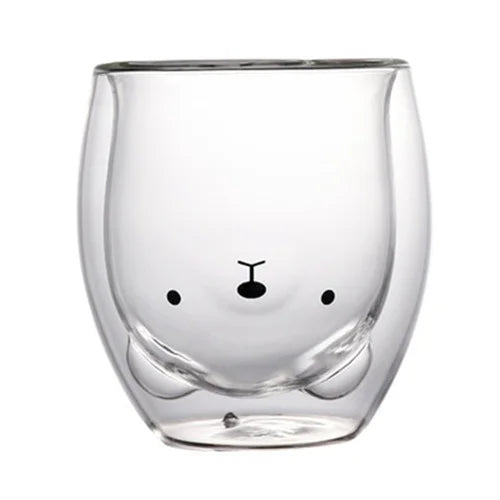 Animal Double-Wall Glass Mug