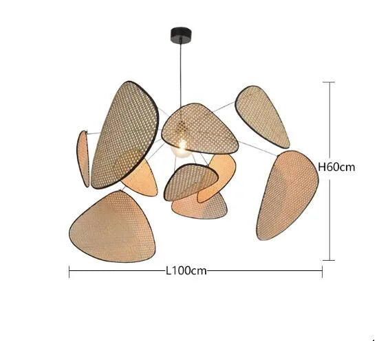 Woven Bamboo E27 Chandelier