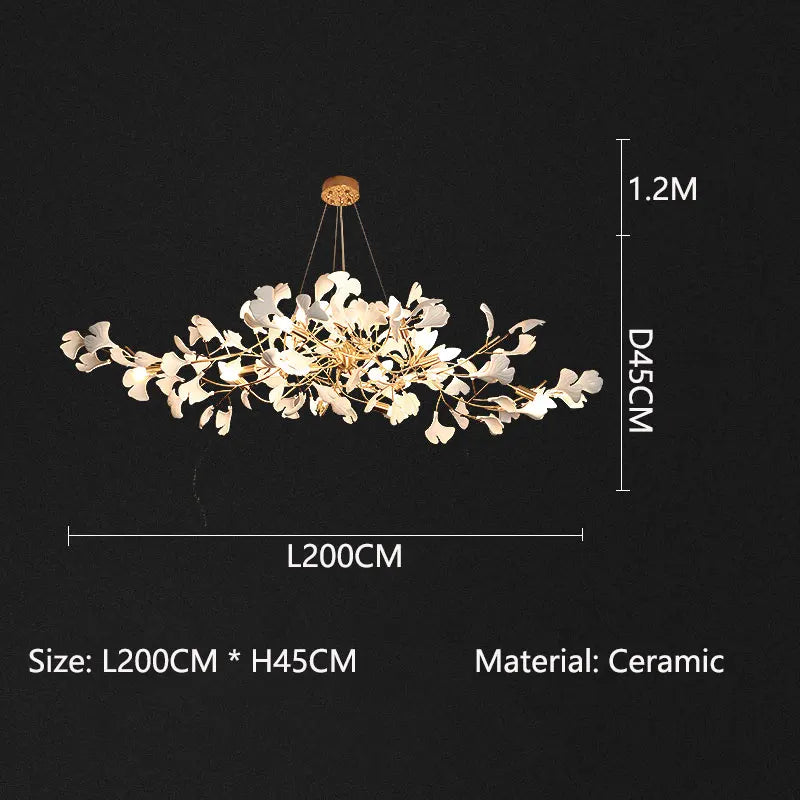 Ginkgo Ceramic LED Chandelier