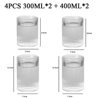 Japanese Striped Glass Tumblers