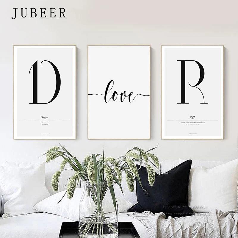 Minimal Love Quote Prints