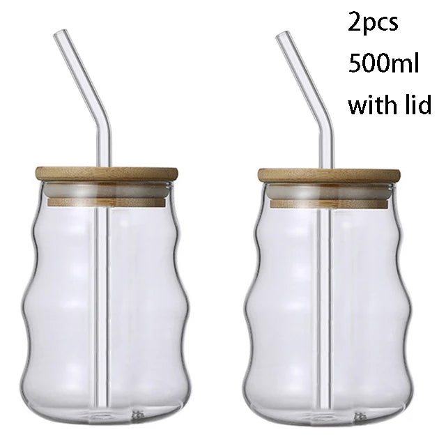 Bamboo Lid Glass Tumblers