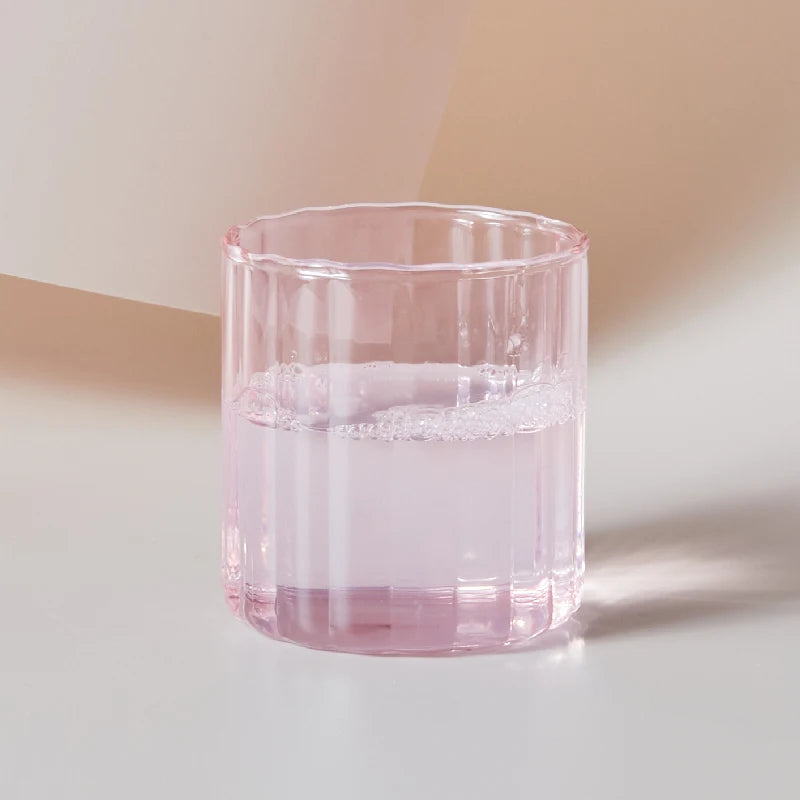 Heat-Resistant Striped Glass Cups