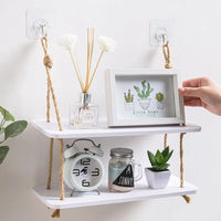 Wooden Multi-Tier Storage Shelf