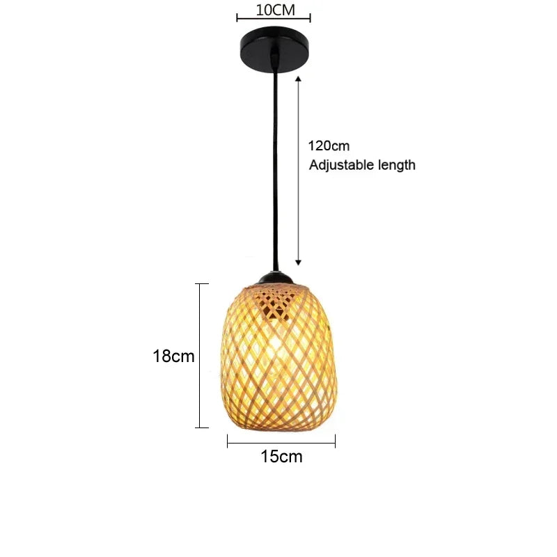 Handwoven Bamboo Pendant Light