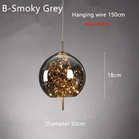 Amber Glass Bedside Pendant