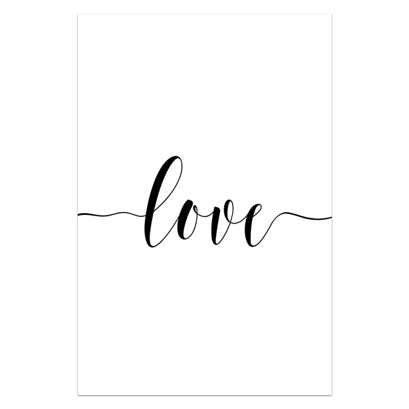 Minimal Love Quote Prints
