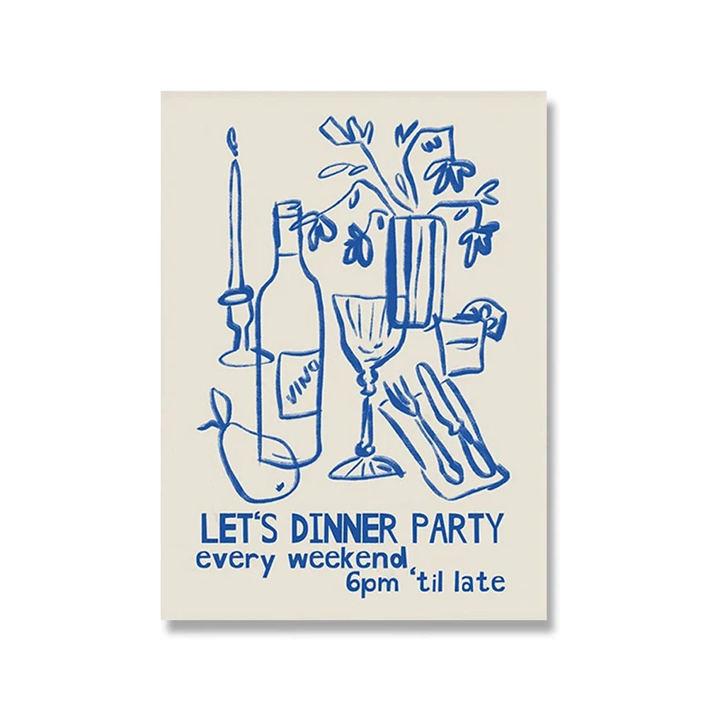 Wine Cheese Kitchen Prints