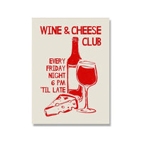 Wine Cheese Kitchen Prints