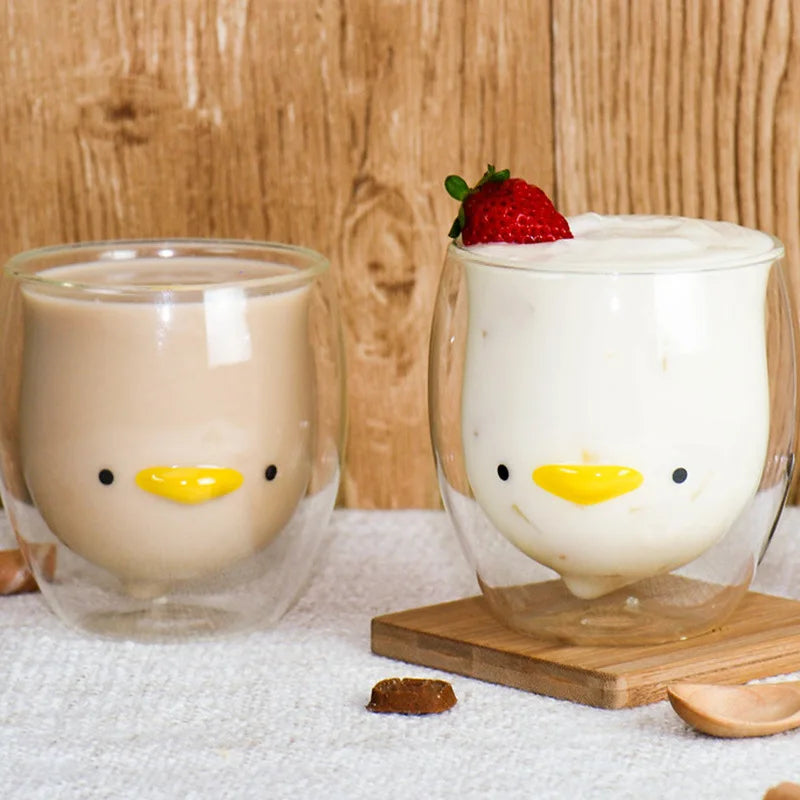 Animal Double-Wall Glass Mug