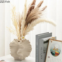 Sculptural Wrinkle Ceramic Vase