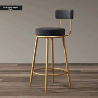 Velvet Backrest Bar Stool