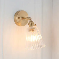 Japanese Brass Glass Sconce