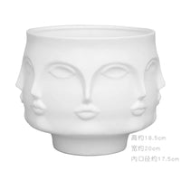 Sculptural Face Ceramic Vase