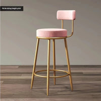 Velvet Backrest Bar Stool