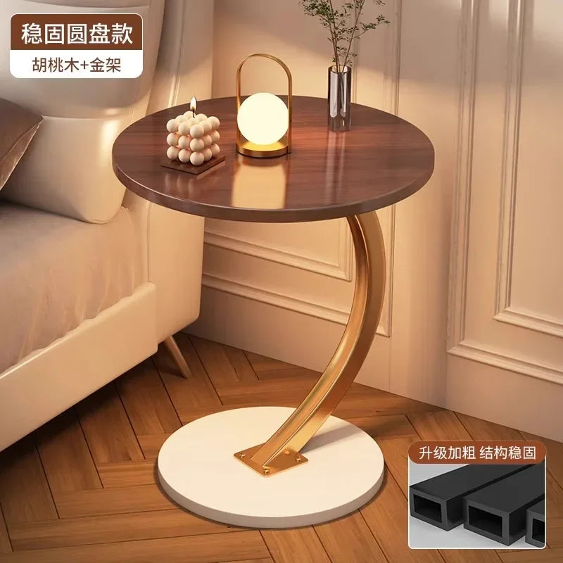 Round Space-Saving Coffee Table