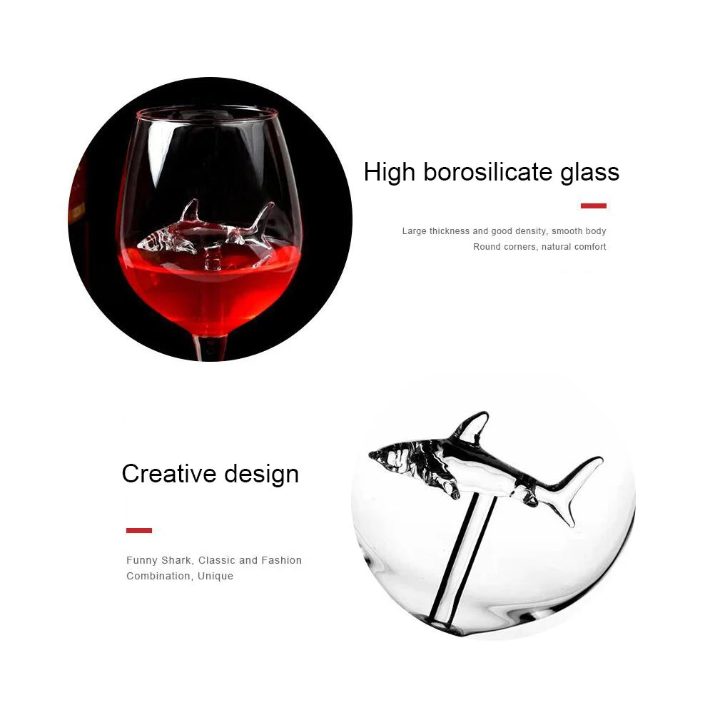 Shark Crystal Wine Glass