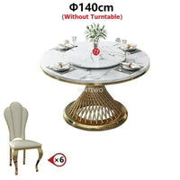 Marble Gold Dining Set