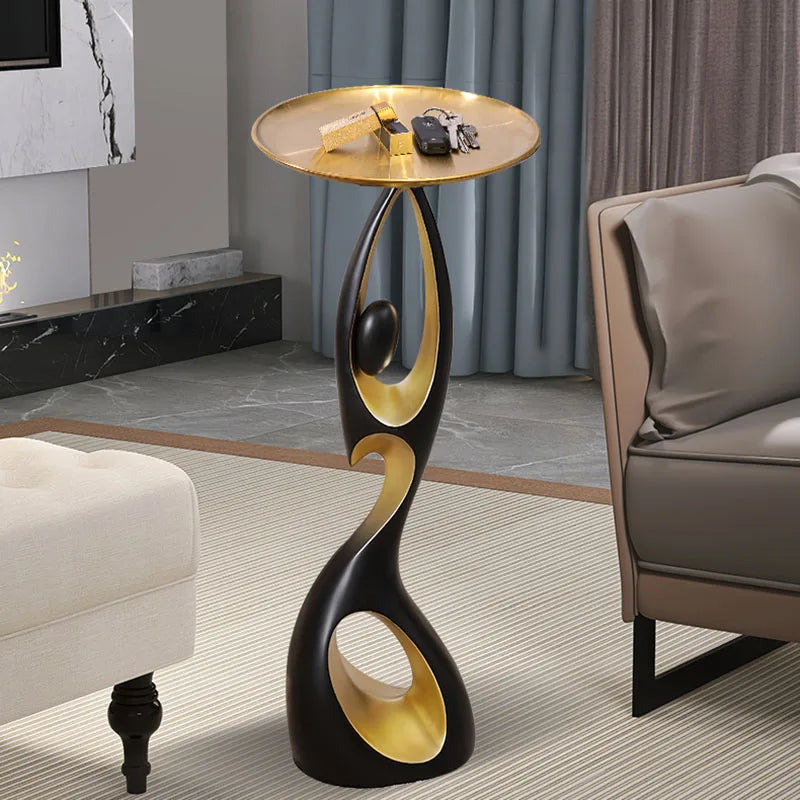 Sculptural Resin Accent Table