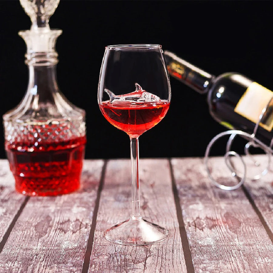 Shark Crystal Wine Glass