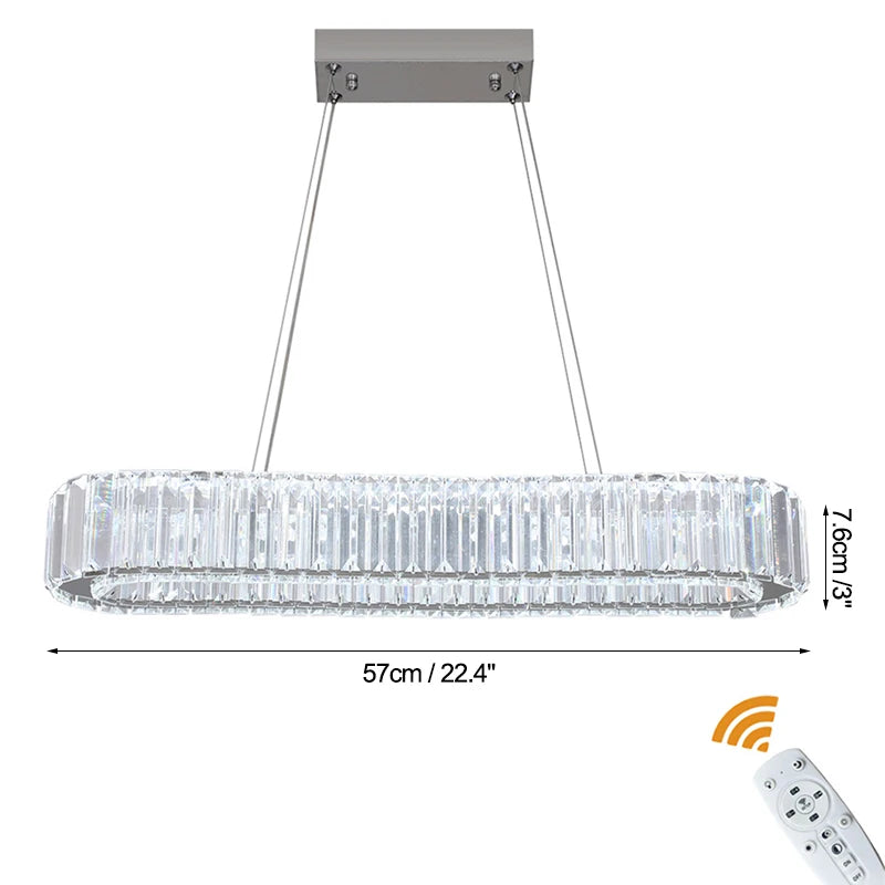 Dimmable Crystal Ring Chandelier