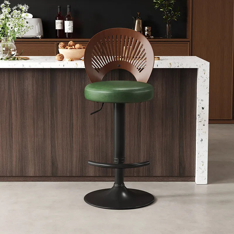Adjustable Wood Bar Chair