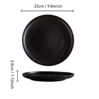 Japanese Black Ceramic Plates