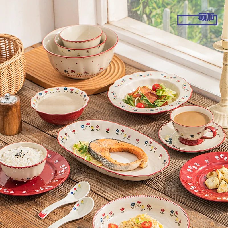 Vintage Floral Porcelain Dinnerware