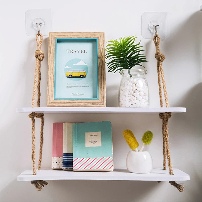Wooden Multi-Tier Storage Shelf