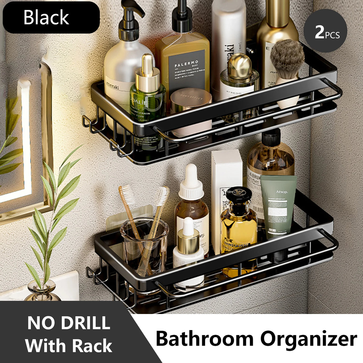 Rustproof Suction Shower Rack