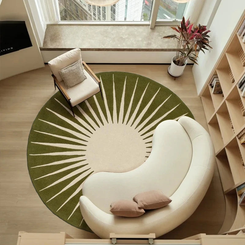 Round Fluffy Lounge Rug