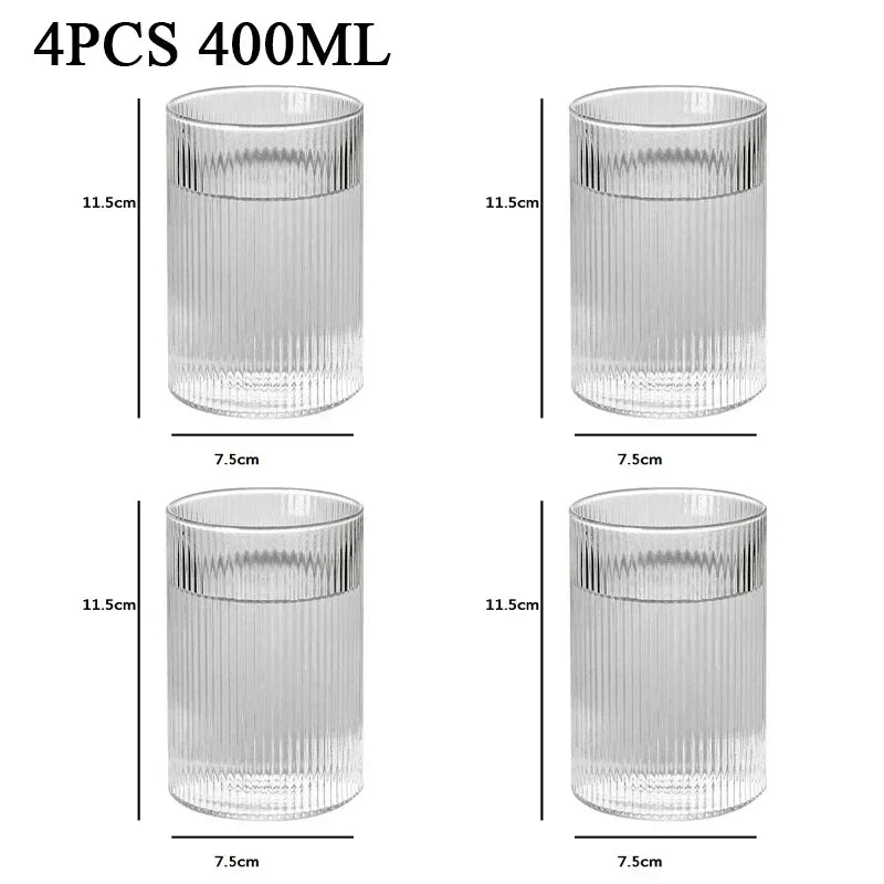 Japanese Striped Glass Tumblers