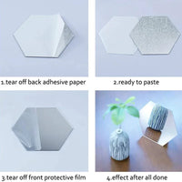 Hexagon Acrylic Mirror Stickers
