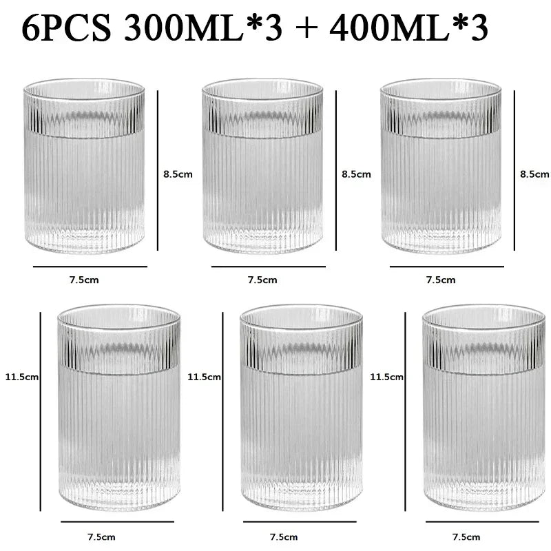 Japanese Striped Glass Tumblers