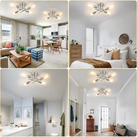 Retro Semi-Flush Ceiling Chandelier