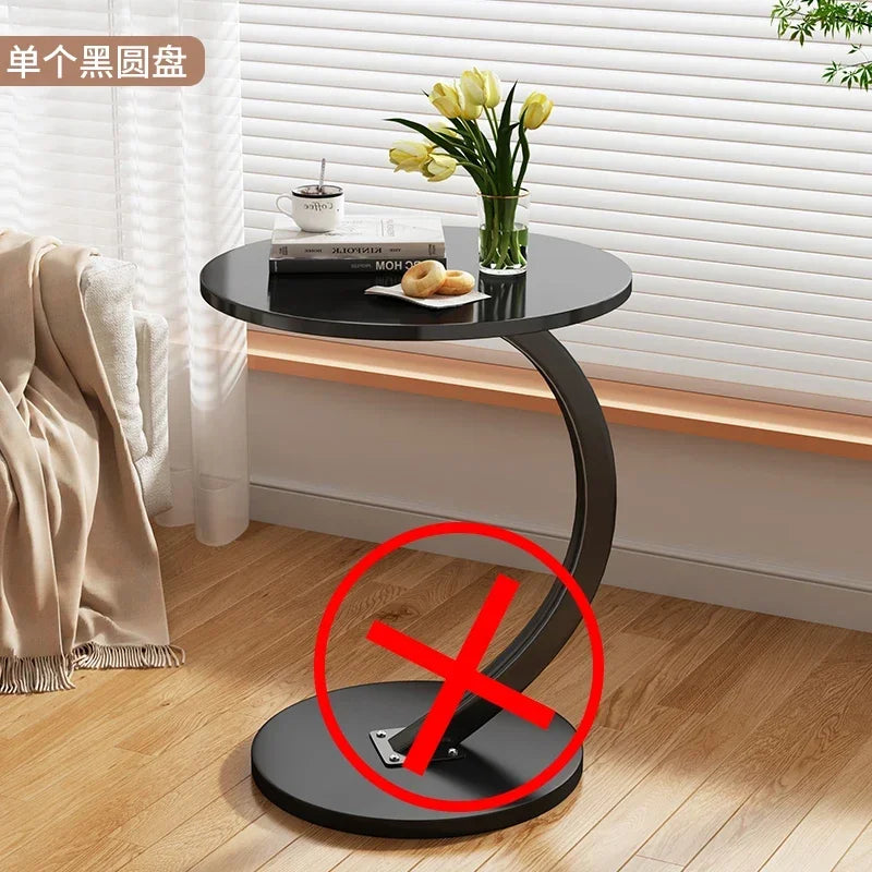 Round Space-Saving Coffee Table