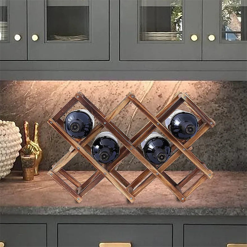 Collapsible Wooden Wine Rack
