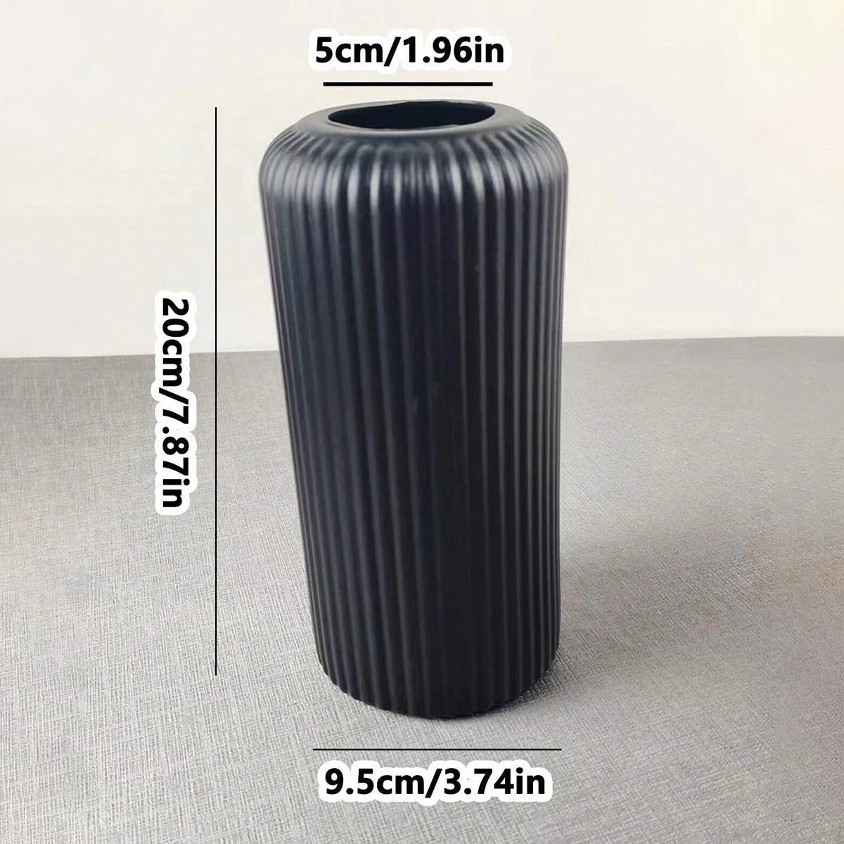 Striped Ceramic Style Vase