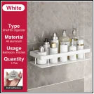 Rustproof Suction Shower Rack